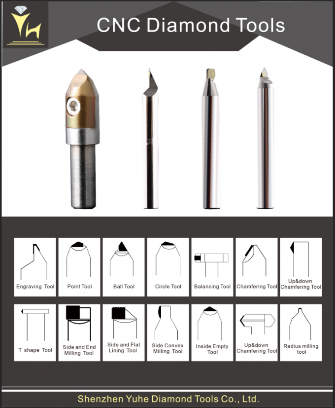 Jewelry Making 50mm Length MCD CNC Diamond Tools 3