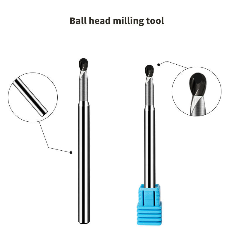 High Hardness Ball Nose 1.0mm PCD Milling Tools